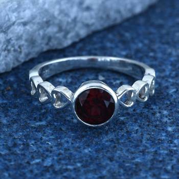 Red Garnet 925 Sterling Silver Rings 4