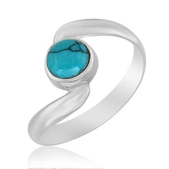 Blue Turquoise 925 Sterling Silver Rings 1