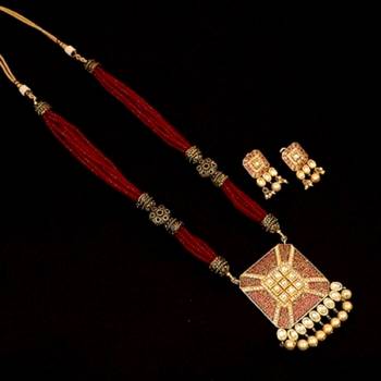 Maroon Kundan Necklace Sets 1