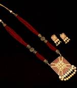Maroon Kundan Necklace Sets