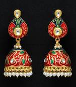 Maroon jhumkas