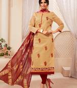 Chiku Embroidered Silk Salwar