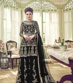 Black embroidered santoon salwar