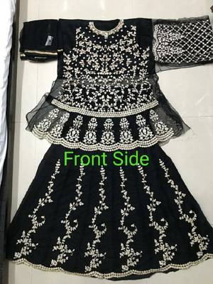 Black embroidered santoon salwar 2