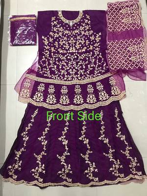 Purple embroidered santoon salwar 2