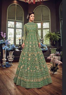 Green embroidered santoon salwar 2