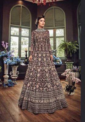 Maroon embroidered santoon salwar 1