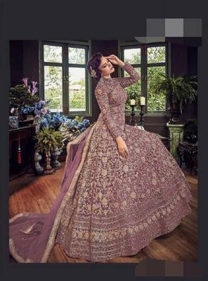 Purple embroidered santoon salwar 2
