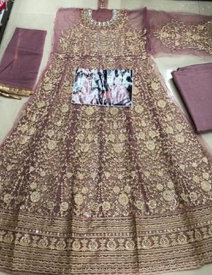 Purple embroidered santoon salwar 3