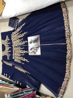 Blue embroidered santoon salwar 2