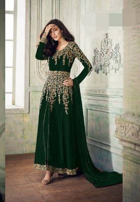 Green embroidered santoon salwar 1