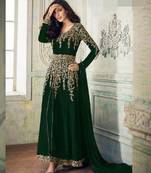 Green embroidered santoon salwar
