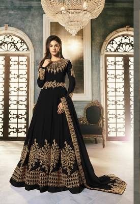 Black embroidered santoon salwar 1