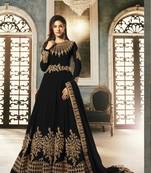 Black embroidered santoon salwar