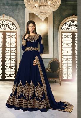 Blue embroidered santoon salwar 1