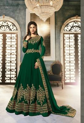 Green embroidered santoon salwar 1