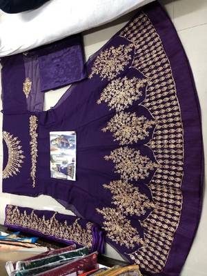Dark-purple embroidered santoon salwar 2