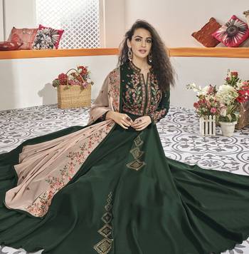 Green embroidered silk salwar 2