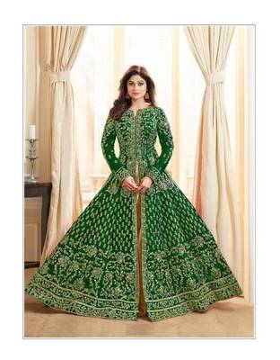 Dark-green stone cotton knitted salwar 1