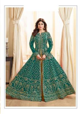 Light-green stone cotton knitted salwar 1