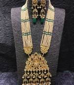 White Wedding Royal Long  Kundan Necklace Sets