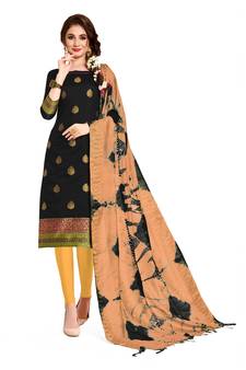 Black Woven  Art Silk Salwar