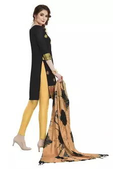 Black Woven Art Silk Salwar