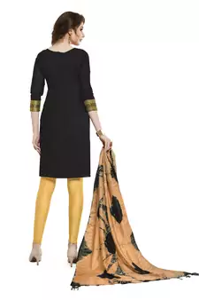 Black Woven Art Silk Salwar