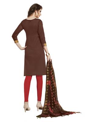 Brown Woven Art Silk Salwar 3