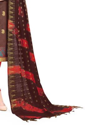 Brown Woven Art Silk Salwar 4