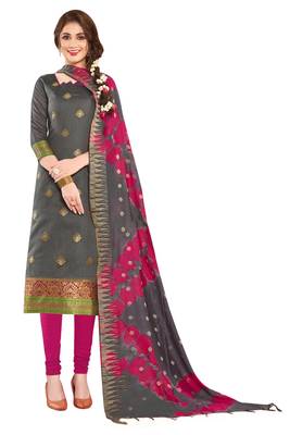 Grey Woven Art Silk Salwar 1