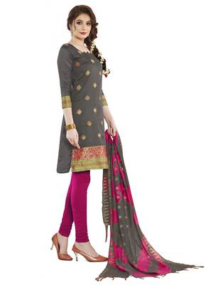 Grey Woven Art Silk Salwar 2