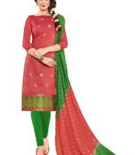 Pink Woven Banarasi Silk Salwar