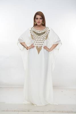 Dubai Kaftan Women Dress Long Gown Farasha Morocco Wear 1