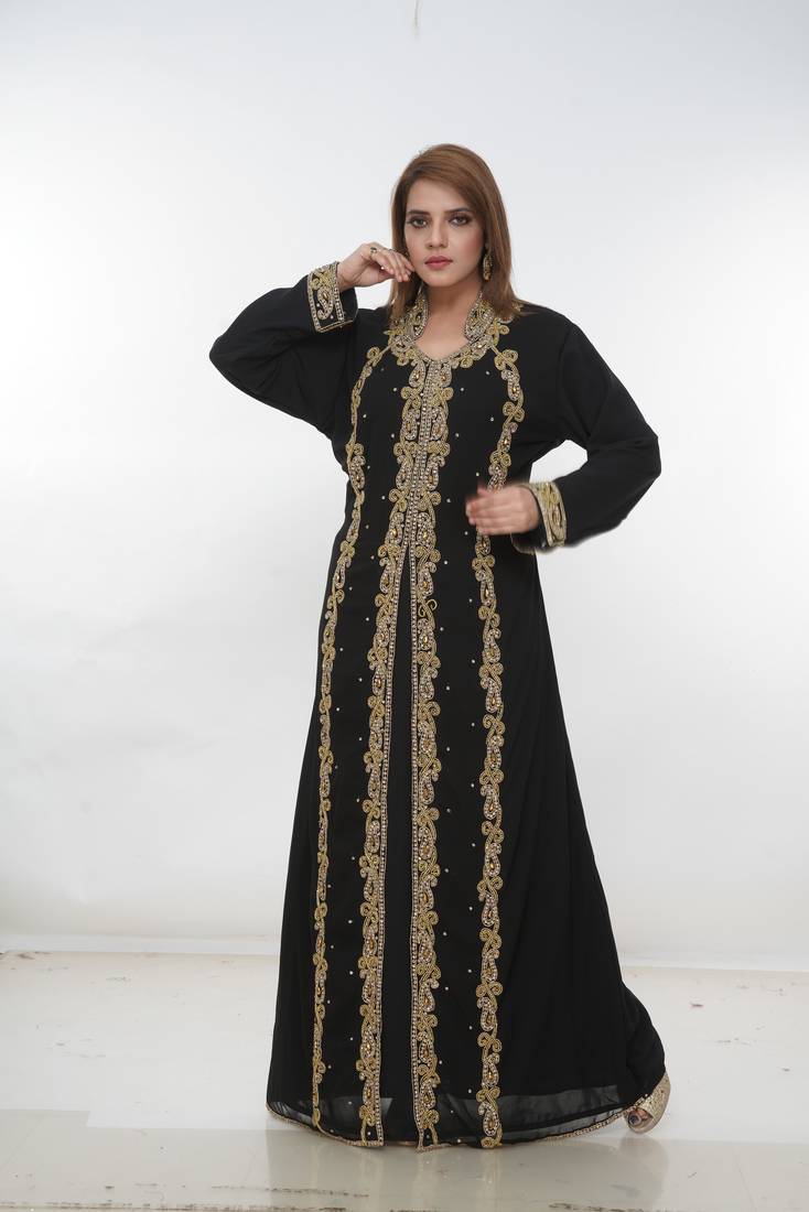 Dubai Kaftan Women Dress Long Gown Farasha Morocco Wear