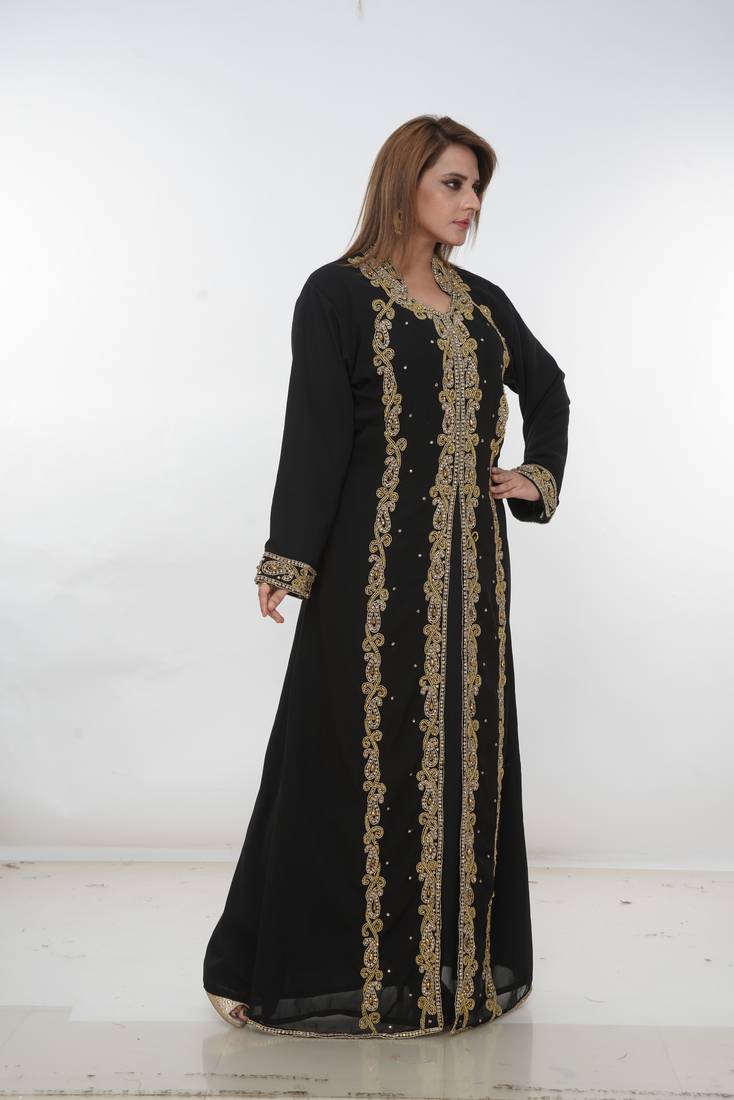 Dubai Kaftan Women Dress Long Gown Farasha Morocco Wear