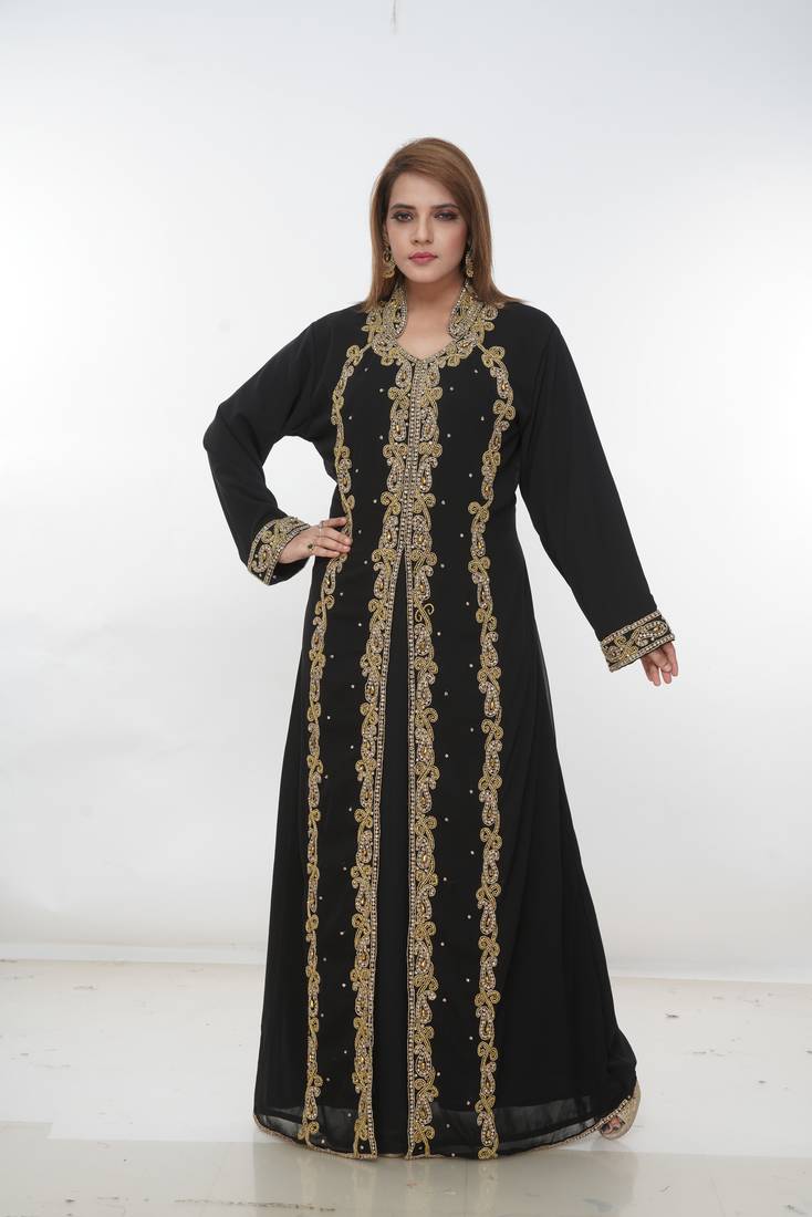Dubai Kaftan Women Dress Long Gown Farasha Morocco Wear