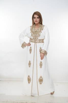 Dubai Kaftan Women Dress Long Gown Farasha Morocco Wear 2