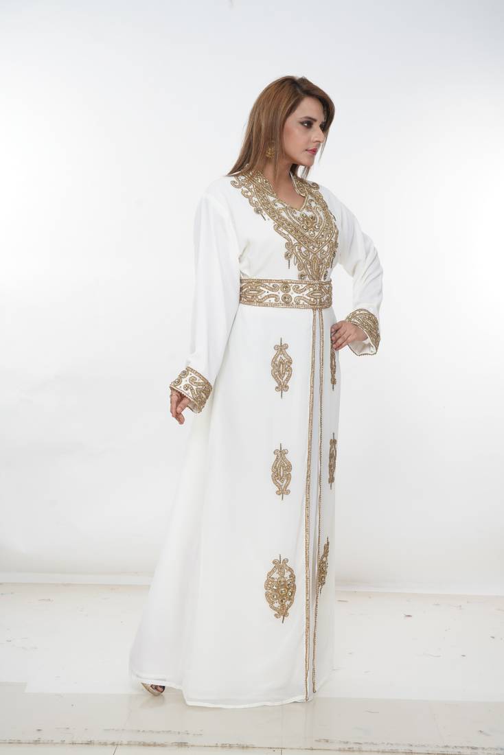 Dubai Kaftan Women Dress Long Gown Farasha Morocco Wear