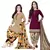 Combo Of 2 Printed Synthetic Unstitched Salwar With Dupatta