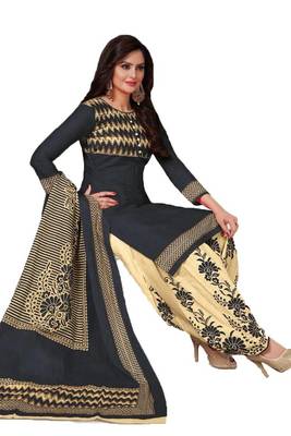 Combo Of 2 Printed Synthetic Unstitched Salwar With Dupatta 2
