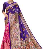 Multicolor woven cotton saree with blouse