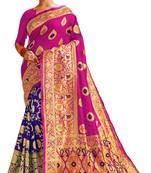 Multicolor woven cotton saree with blouse