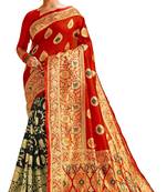 Multicolor woven cotton saree with blouse