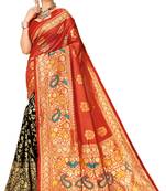 Multicolor woven cotton saree with blouse