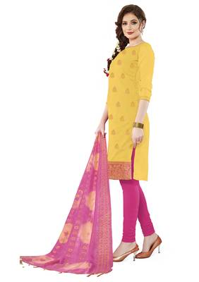 Yellow Woven Art Silk Salwar 2