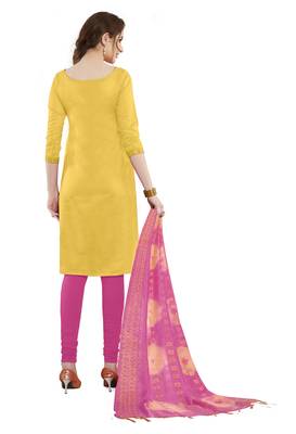 Yellow Woven Art Silk Salwar 3