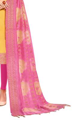 Yellow Woven Art Silk Salwar 4