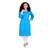 blue plain Cotton Kurti