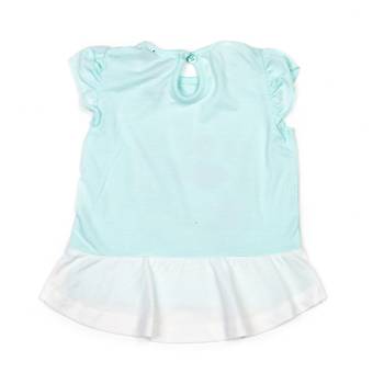 Blue Printed Cotton Kids Tops 3